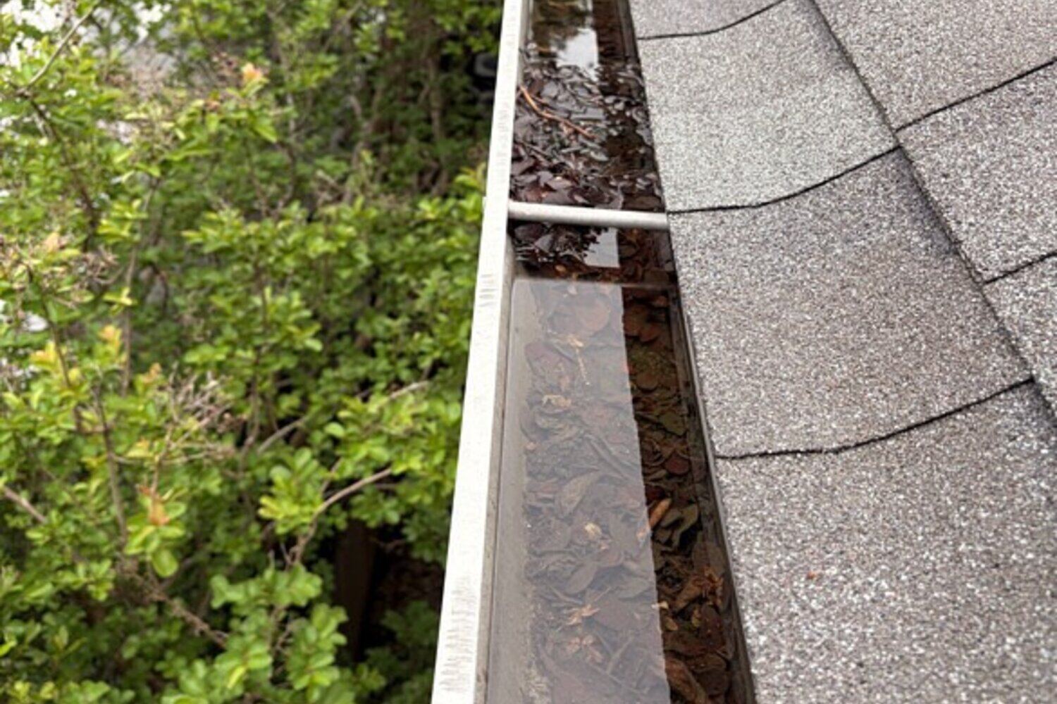 Gutter Cleaning work in progress